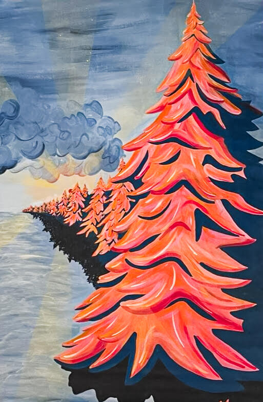 weihnachtsmarkt im wald (2022) 120 x 150